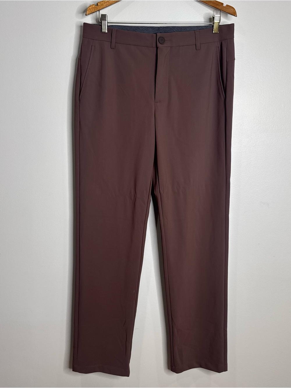 Brady +Live Wool Brown‎ Athletic Straight Leg Golf Trouser Pants 33